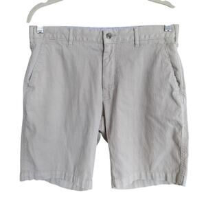 PETER MILLAR Flat Front Khaki Golf Shorts Mens Chinos Casual lightweight 32